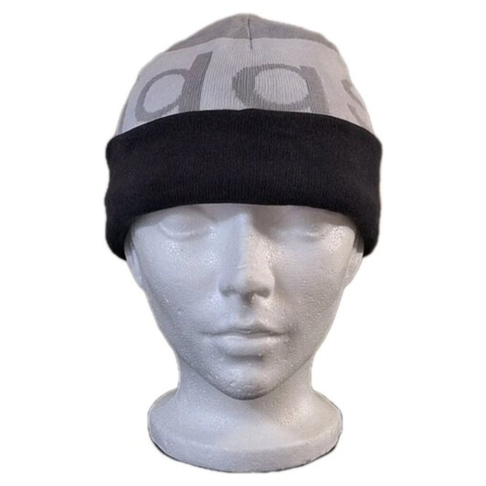 ADIDAS REVERSIBLE BEANIE FOR RUNNING CYCLING ONE SIZE FITS MOST BLACK/GREY